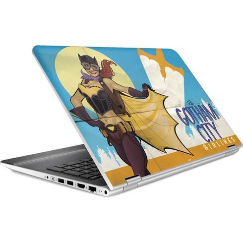 DC Comics Bombshells Batgirl- Fly Gotham City Airlines HP Pavilion Skin